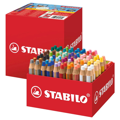 Crayon de couleur multi-talents Stabilo Woody 3 in 1 Classpack 76 crayons + 4 tailles Crayon de couleur multi-talents Stabilo Woody 3 in 1 Classpack 76 crayons + 4 tailles