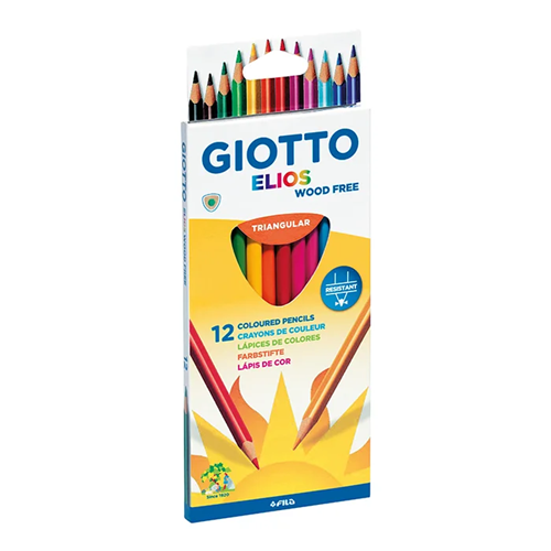 Elios-potlood met 3,3 mm-stift, doos met 12 verschillende kleuren Elios-potlood met 3,3 mm-stift, doos met 12 verschillende kleuren