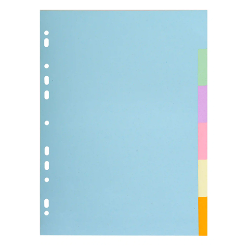 Intercalaires Exaclair carte pastel 170 g Forever A4 6 positions Intercalaires Exaclair carte pastel 170 g Forever A4 6 positions