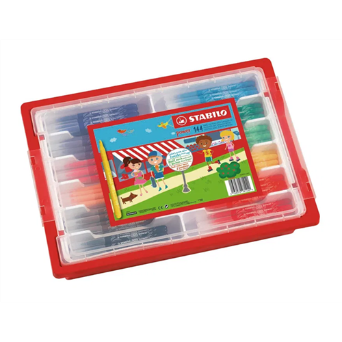Kleurstiften Stabilo Power puntdikke 2 mm klasverpakking 12x12 kleuren Kleurstiften Stabilo Power puntdikke 2 mm klasverpakking 12x12 kleuren