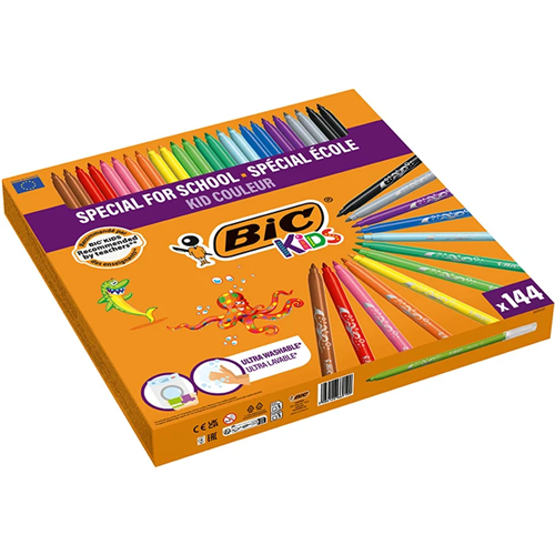 Marqueur de coloriage Bic Kid - Classpack de 144 feutres Marqueur de coloriage Bic Kid - Classpack de 144 feutres