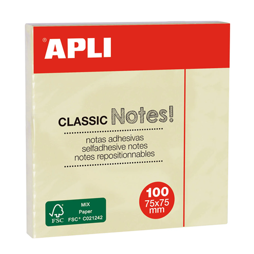 Quick notes jaunes 75x75mm Quick notes jaunes 75x75mm