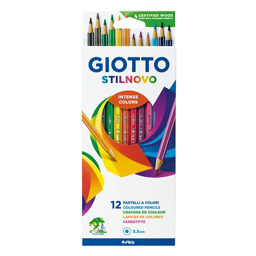 Stilnovo-potlood met een stift van 3,3 mm, doos met 12 verschillende kleuren Stilnovo-potlood met een stift van 3,3 mm, doos met 12 verschillende kleuren