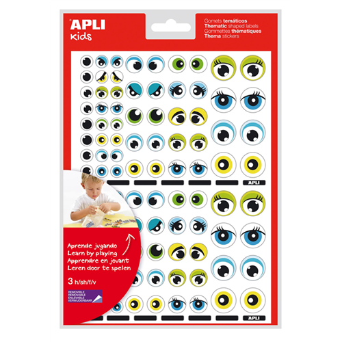 Zelfklevende oogjes, 312 stuks, blauwgroen Zelfklevende oogjes, 312 stuks, blauwgroen