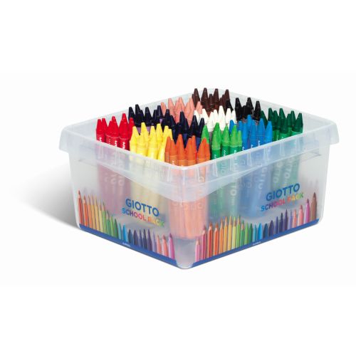 Crayon à la cire Giotto : Schoolpack de 144 [12 couleurs ass.]