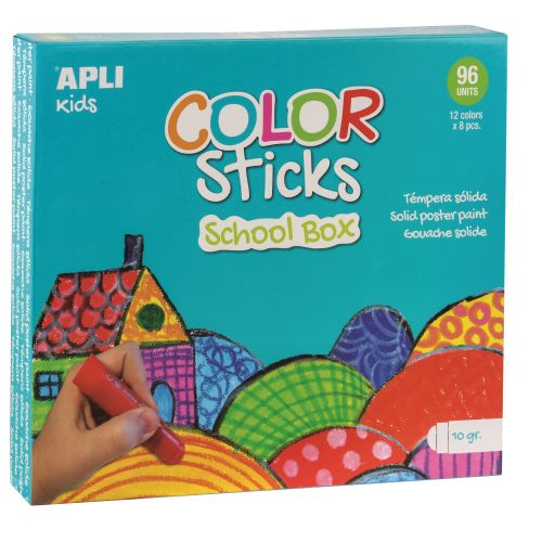 Gouache Schoolpack de 96 Stick 12x8 couleurs
