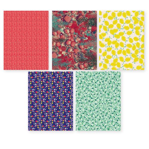 12 feuilles décopatch vichy raye pois
