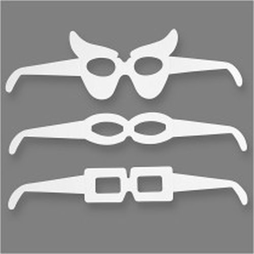 Carton à decorer lunette perforée 3 designs