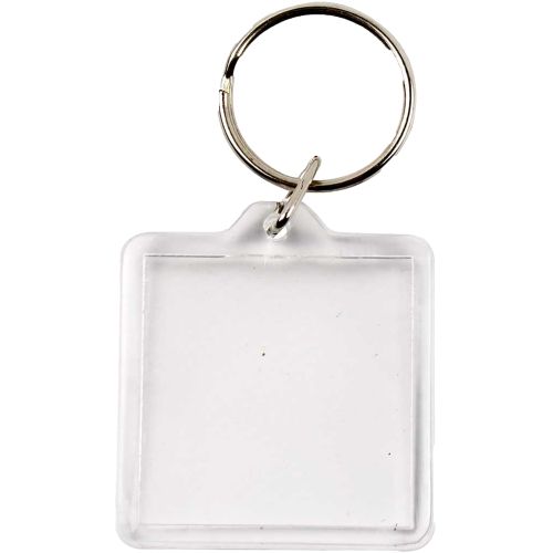 Porte- clés plastique carré