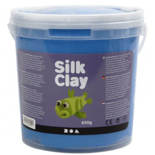 Silk clay pâte à modeler autoducissante bleu 650 gr