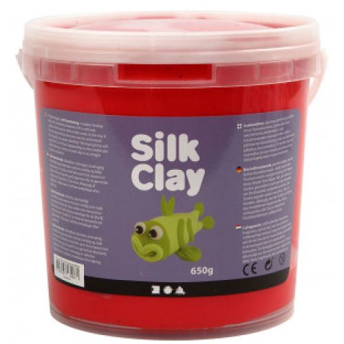 Silk clay pâte à modeler autoducissante rouge 650 gr