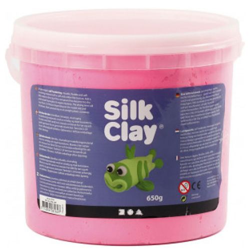 Silk clay pâte à modeler autoducissante rose 650 gr